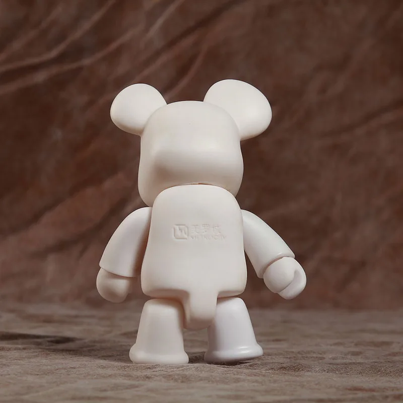 1 шт. экшн фигурка Qee Bear Q2 POPOBE/MOMO самодельная раскраска белый цвет с