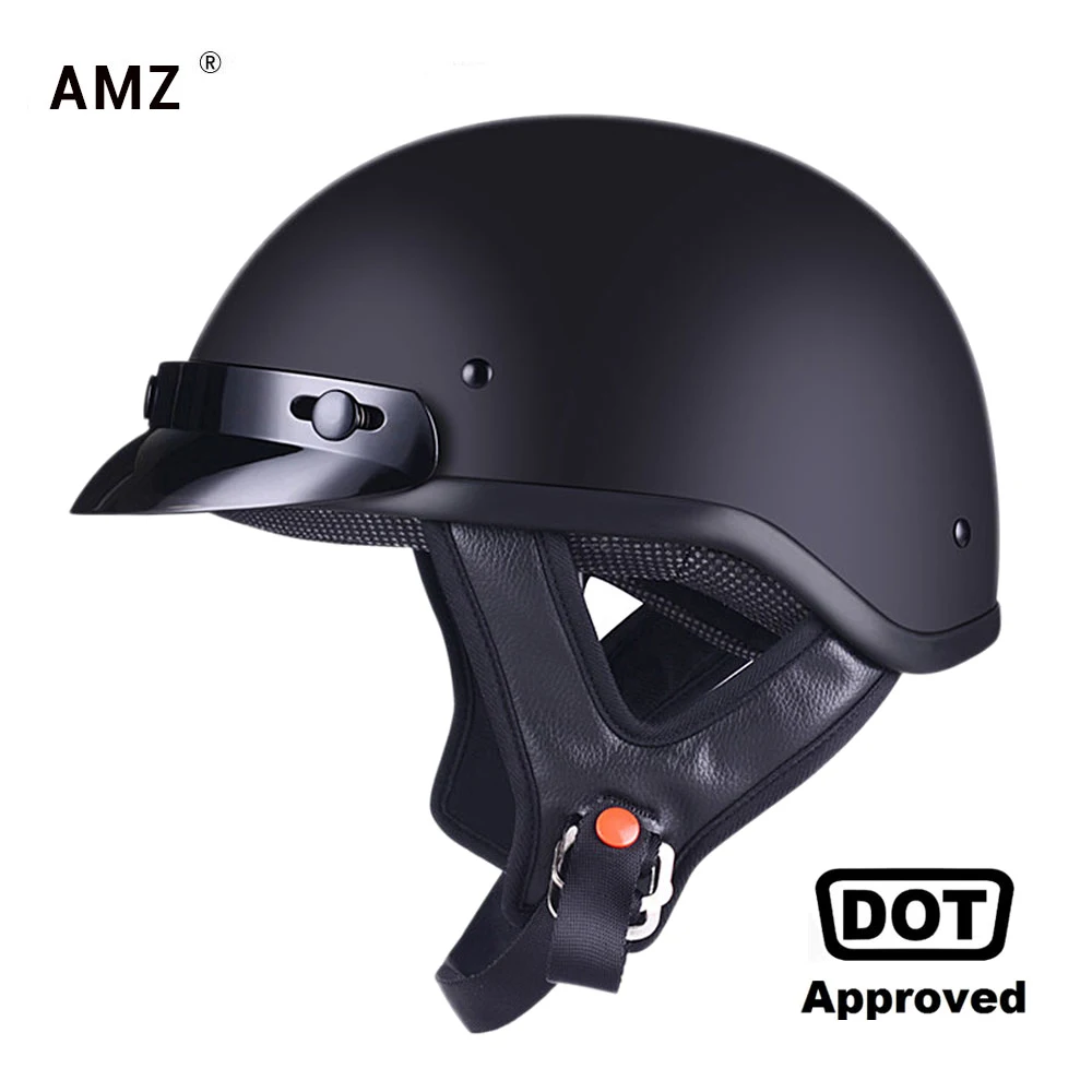 

AMZ Ретро мотоциклетный шлем полулицевой Мото шлем винтажный немецкий стиль Casco шлем скутер шлемы с внутренним солнцезащитным козырьком в го...