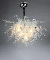 hand blown art white murano chandelier lighting for kichen living room decorative