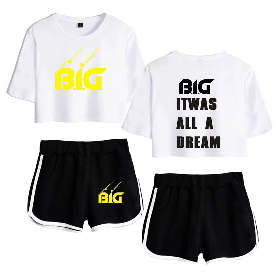 

Notorious Biggie Women Two Piece Set Spring Summer Casual Tops + Short Soild Female Office Plus Size Suit Set Short Sleeve Sets