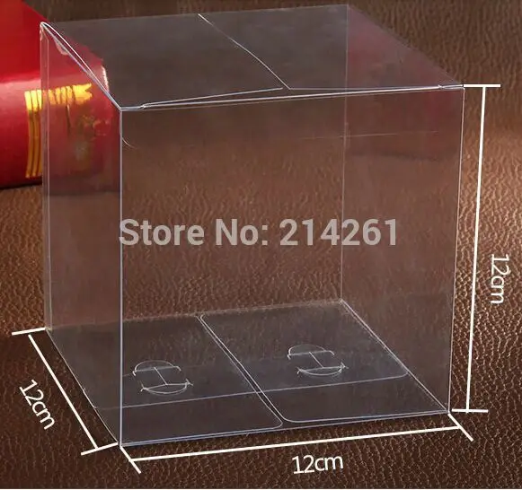 2016 Прозрачная ПВХ коробка 120x120x120 мм для наращивания волос DIY торта