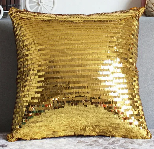 

Super shiny piece of home office bar cushion / pillowcase solid gold pillowcase for party decor/wedding home decoration