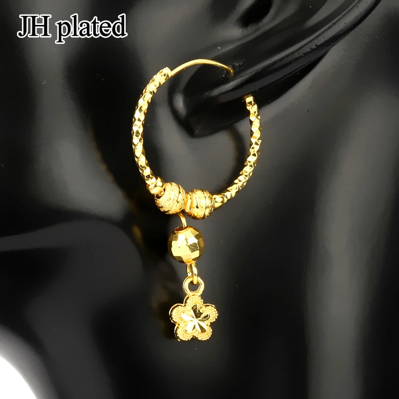 JHplated Африканский Эфиопия ювелирные изделия серьги круглый для женщин подарок