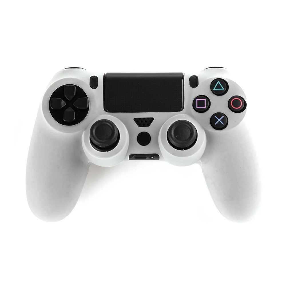 Белый Для PS4 sony Playstation 4 Тонкий чехол для контроллера силиконовый мягкий гибкий гелевый резиновый чехол аксессуар для контроллера видеоигр - Цвет: Белый
