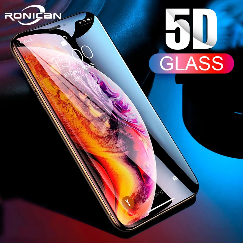 Для iPhone X XS Max XR 5D полное покрытие край закаленное стекло Защита экрана для 6 6S 7 8 Plus