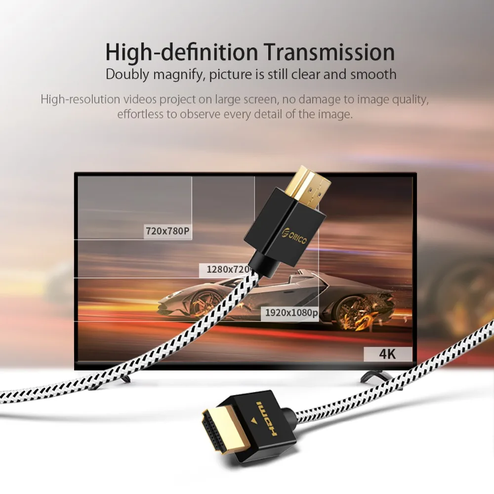 Кабель ORICO HDMI 1080P 4K 3D Папа-папа 2 0 кабель для разветвитель ЖК-проектор ТВ коробка PS3