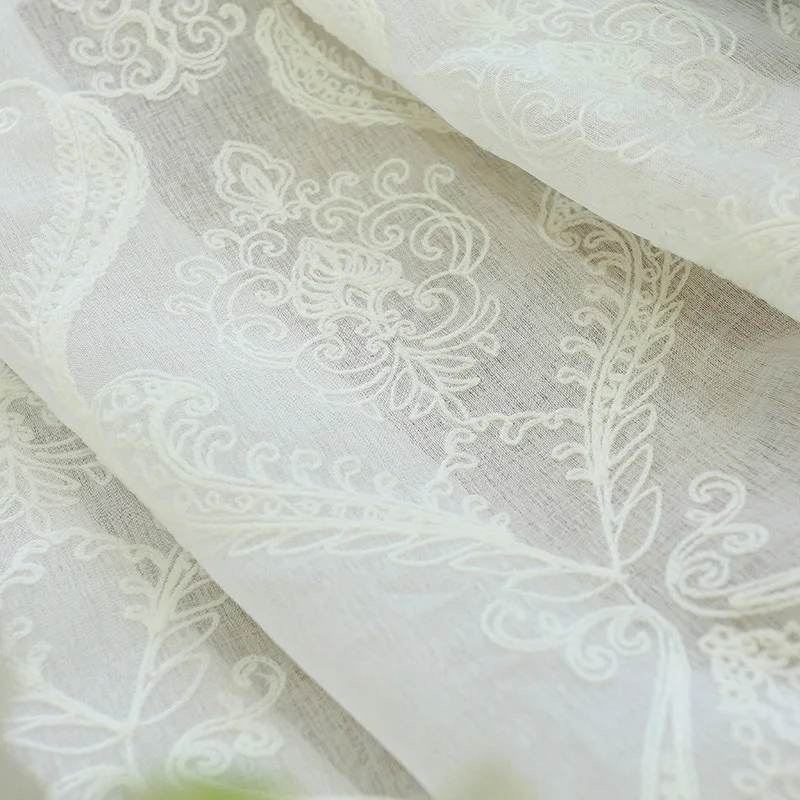 Tulle Европейские Роскошные высоко затемненные жаккардовые шторы для гостиной спальни жаккард изысканный Тюль опт и розница W-HM023#30 - Цвет: Tulle