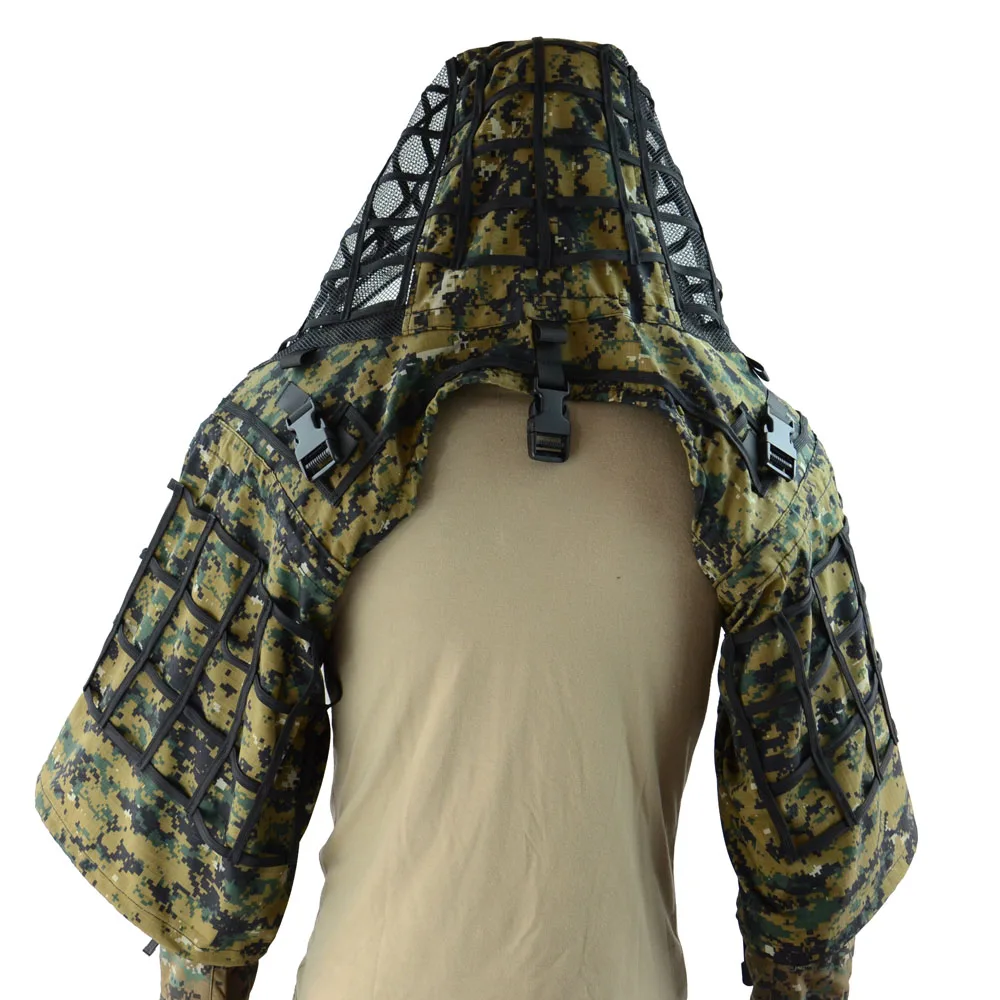 Digital Woodland ROCOTACTICAL Ghillie костюм основа Ripstop Снайпер Ghillie Viper капюшон Лесной/сp MultiCam/ACU/Цифровой Лесной - Цвет: Digital Woodland