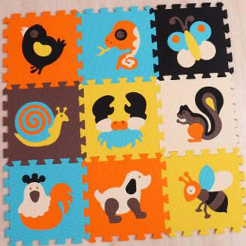 

9Pcs/set Animal motifs Foam Traffic Foam Mat Puzzle Baby Crawling Mat EVA Foam Puzzle Play Mat 30*30cm