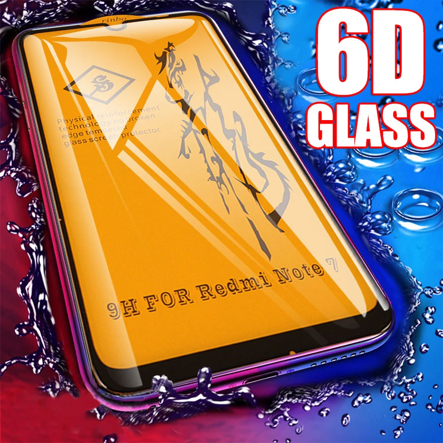 6D полный клей покрытие из закаленного стекла для Xiao mi Pocophone F1 9 T 8 A2 Lite x 3 Red Note 7 6 5 K20
