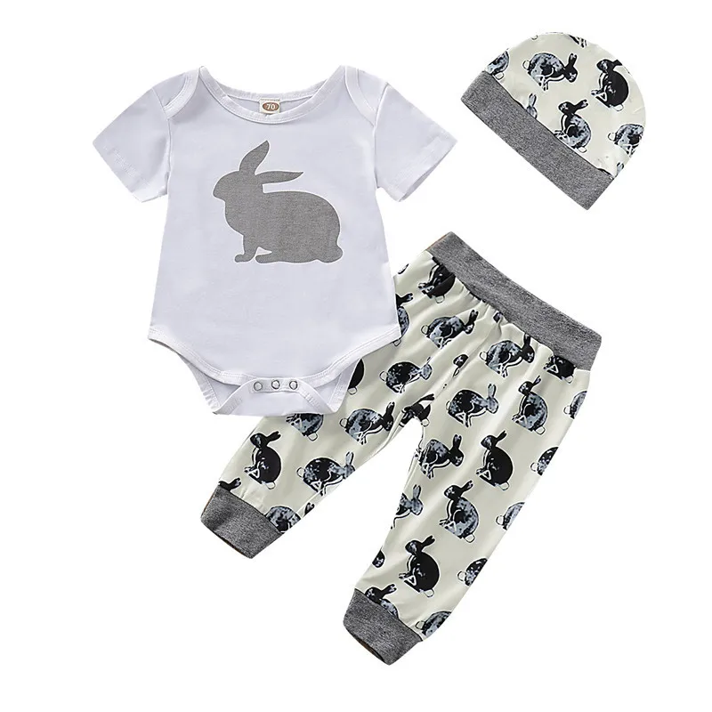 Rabbit Набор одежды для новорожденных Baby Boys набор одежды 3шт. Галстук-бабочка Одежда для новорожденных 0-18 месяцев Усы с милым длинным рукавом Набор для младенцев ajax комплект для новорожденного осень одежда д - Цвет: Rabbit