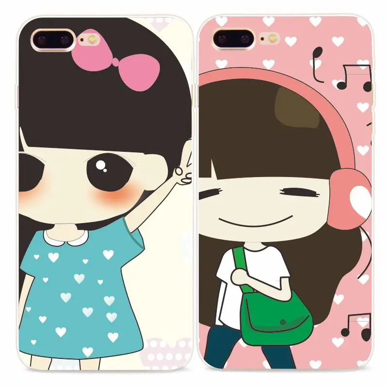 Милый Мультфильм Case Для iPhone 5s SE 6 s 7 Плюс плюс Мягкий Гель Гибкая ТПУ Телефон Сумка