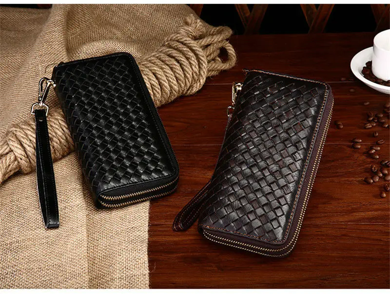 Кошелек мужской женский из натуральной кожи с зажимом для монет | Багаж и сумки