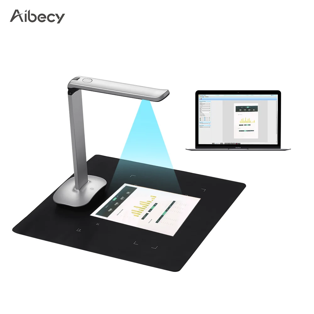 Складной HD USB сканер Aibecy F50 для чтения документов камеры со светодиодный ной