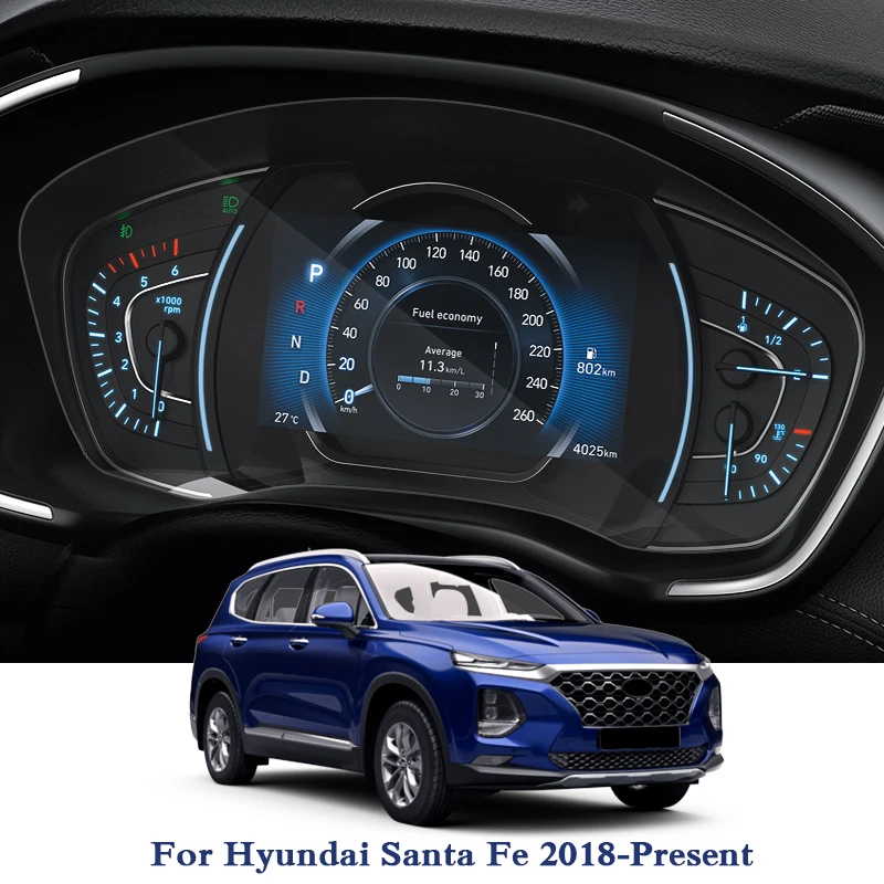 Для hyundai Sante Fe 2018 Н. В. Автомобильный Стайлинг gps навигационный экран Стеклянная