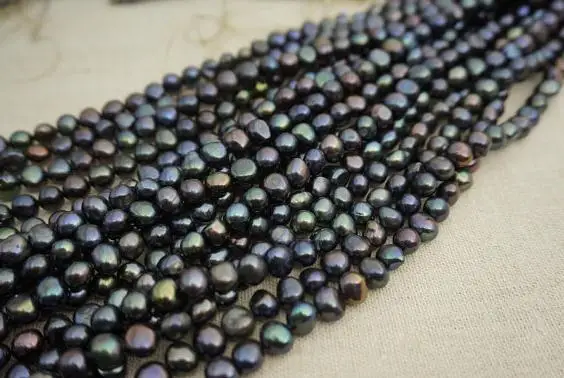 Свободные жемчужные ювелирные изделия высокого блеска маленький размер черный