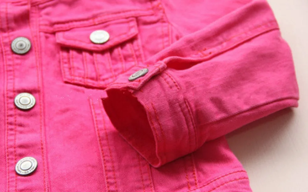 Джинсовая куртка для девочек 3T верхняя одежда из денима с цветочной вышивкой