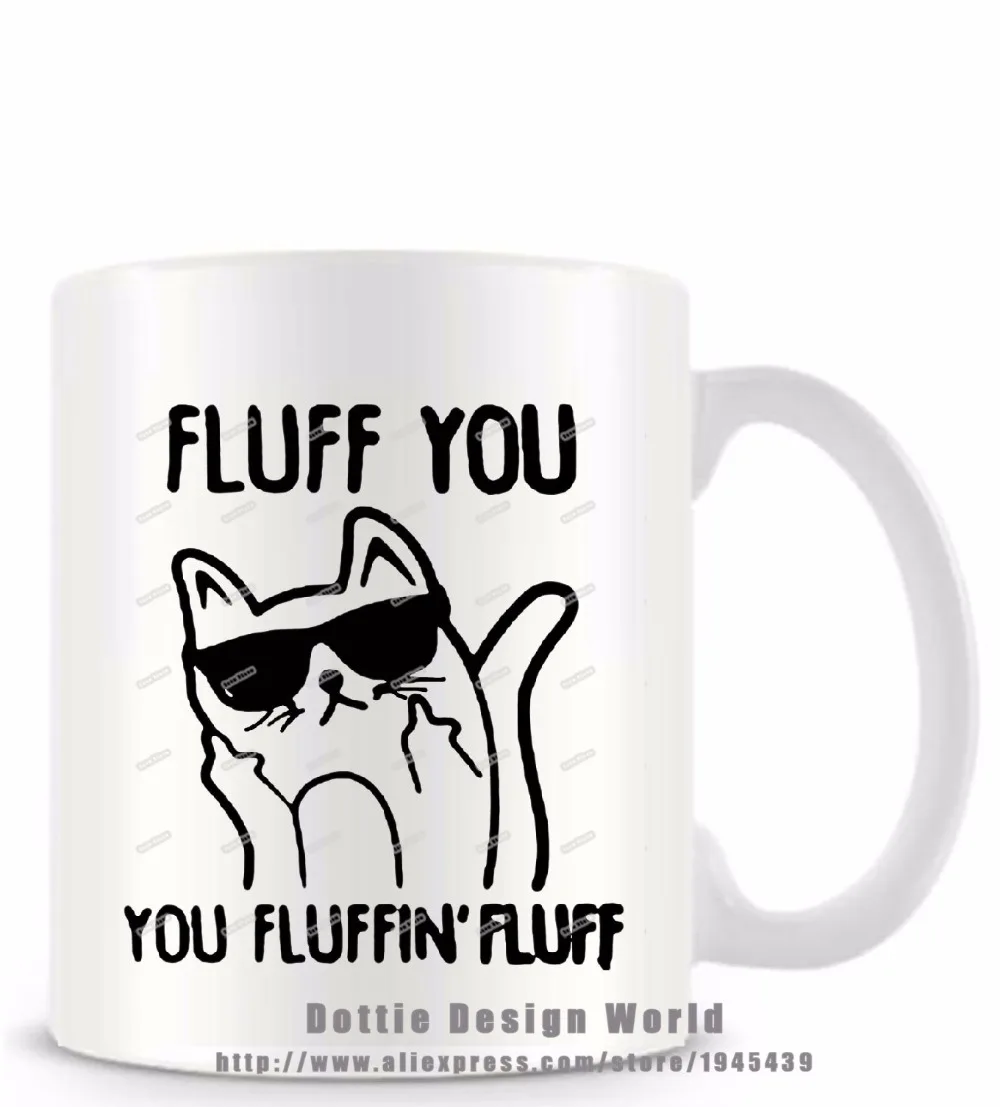Пушистая забавная Новинка пушистая кружка для путешествий керамическая белого