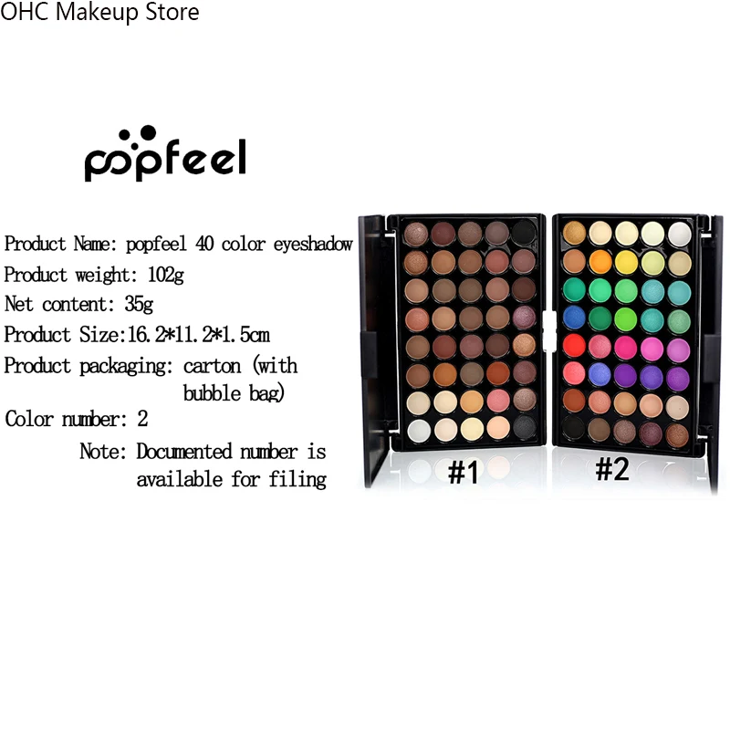 40 Цвет палитра теней для глаз блеск пигмент тени век Матовая Палетка светло