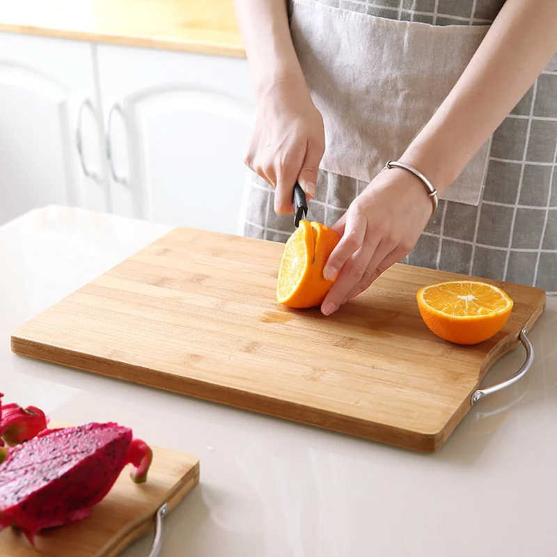 Прочная разделочная доска бамбуковый разделочный блок коврик для кухни