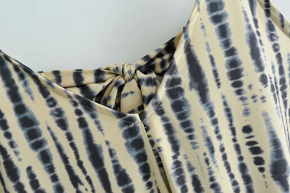 окрашенный рисунок пляжный комбинезон женское платье с v-образным вырезом платья