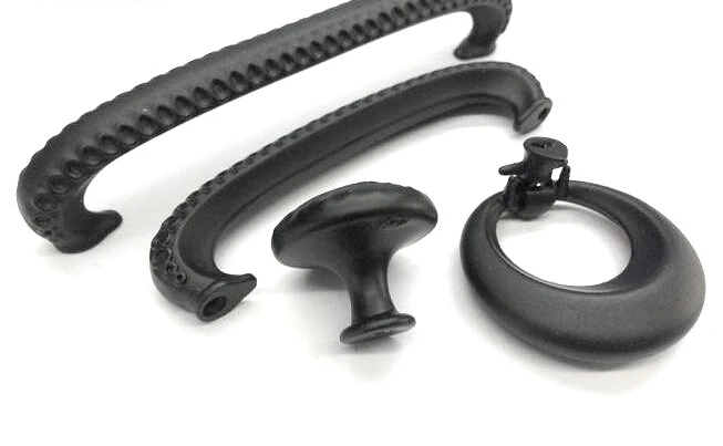 Новый европейский античный черный шкаф из цинкового сплава с ручкой для ящика