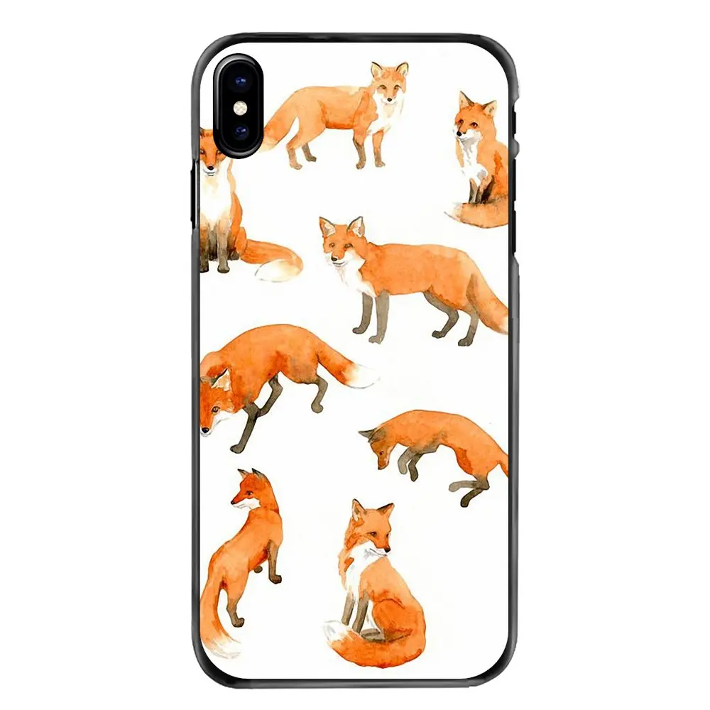Watercolor Foxes Red Baby Fox foxes animal Art For Huawei P7 P8 P9 P10 Lite Plus 2017 2016 Honor 5C 6 4X 5X Mate 8 7 9 Covers |