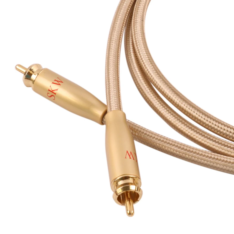 Skw энтузиастов HIFI сабвуфер 1rca Jack аудио кабели мужчинами Aux кабель из