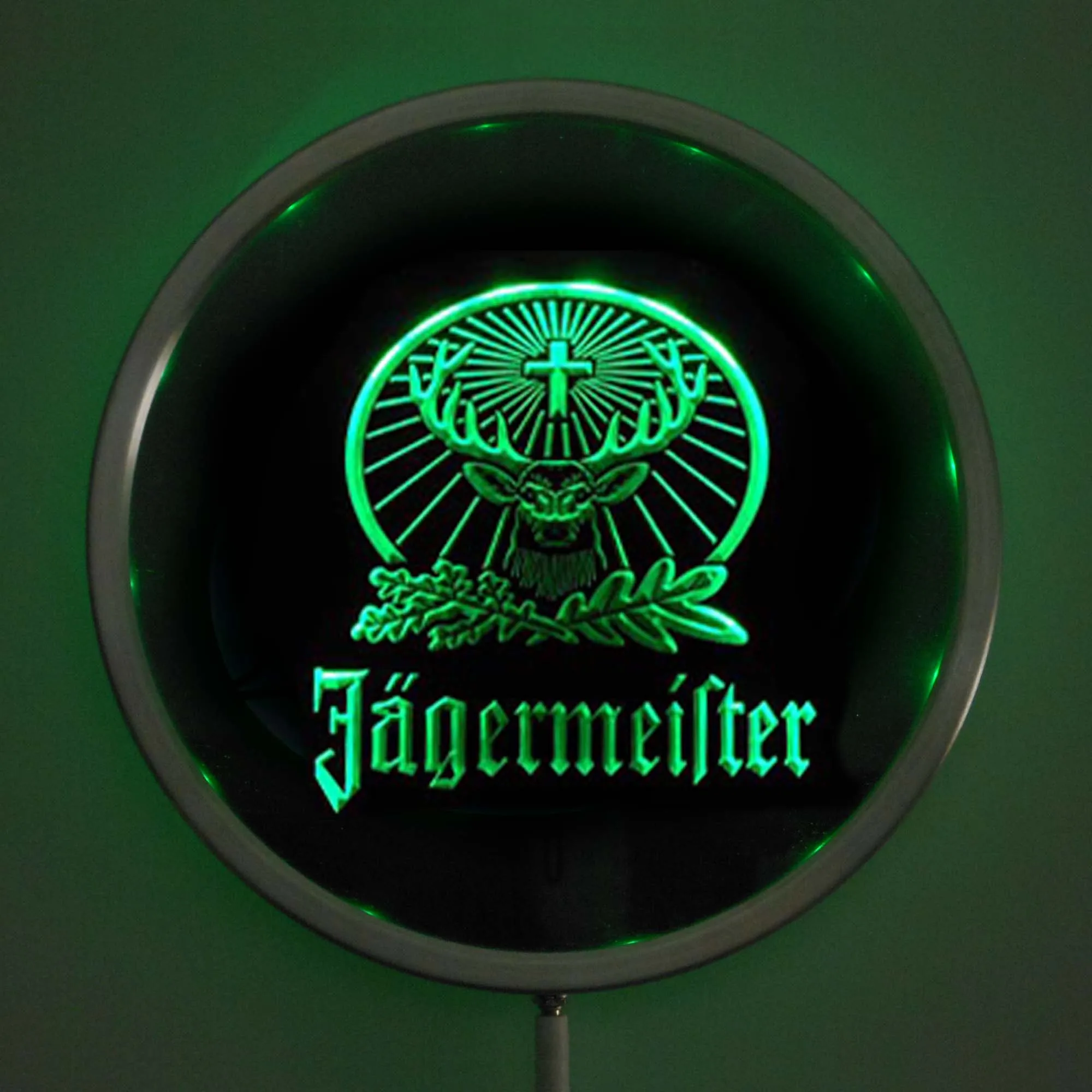Rs a0231 Jagermeister олень светодиодные неоновые КРУГЛЫЕ ЗНАКИ 25 см/10 дюймов RGB вывеска