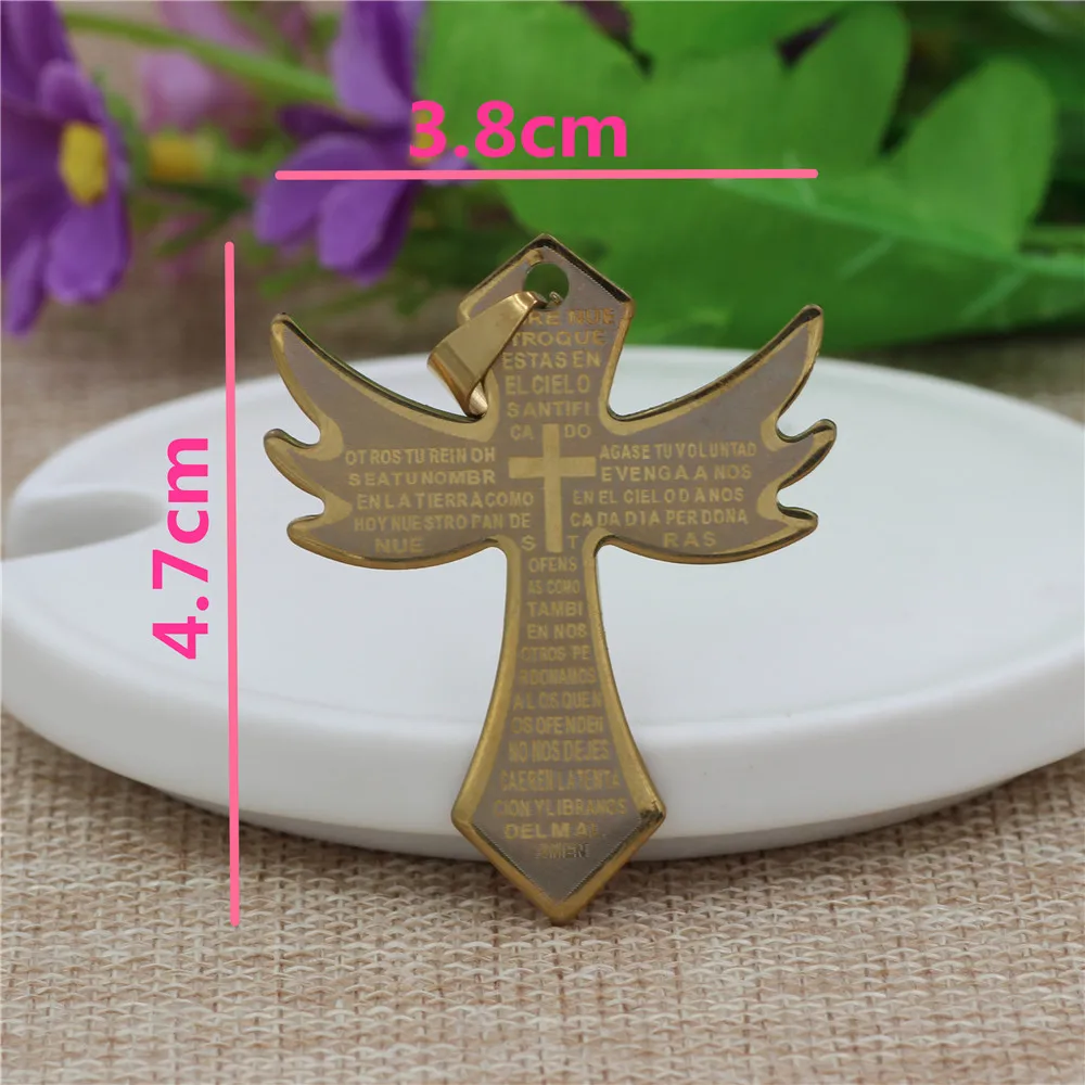 2 стиля буквы титановая сталь крест кулон ожерелье для мужчин ювелирные изделия