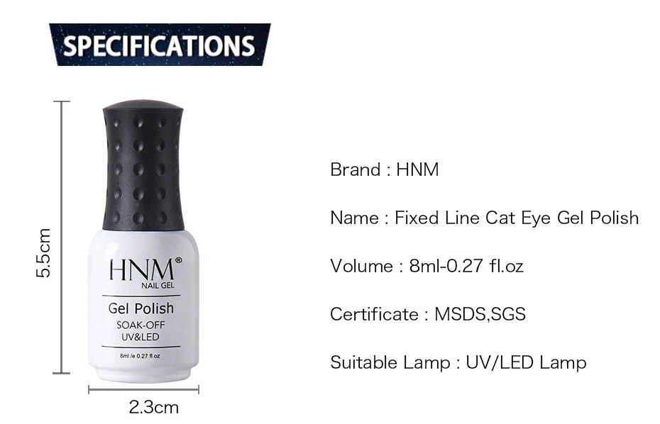 HNM 8 мл магнит для кошачьих глаз 58 цветов УФ светодиодный гель для ногтей замачиваемый полупропитанный Гель-лак для ногтей Гель-лак Гибридный лак лаковый лак