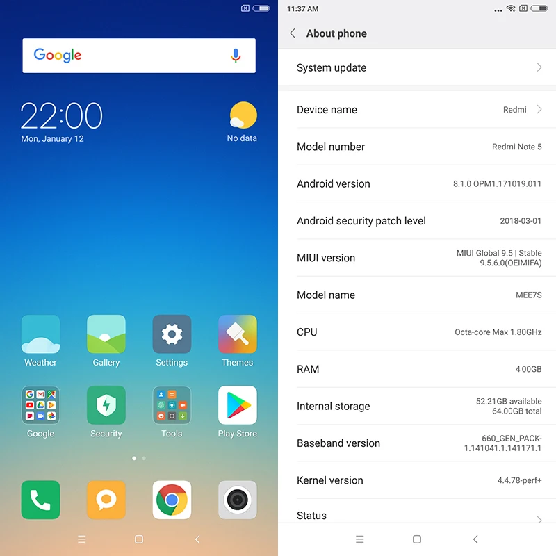 Оригинальный Xiaomi Redmi Note 5 4GB 64GB Смартфон Snapdragon 636 Octa Core 2160x1080 99 дюймов 4000 мА/ч 12MP
