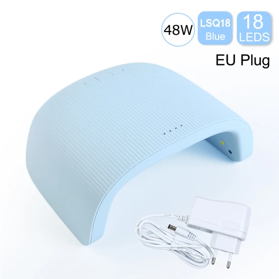 LSQ18 Blue 36 Вт УФ-светодиодный светильник для ногтей, Сушилка для ногтей, набор для гелевого маникюра, светильник для отверждения от солнца, лак для ногтей, розовые лампы для ногтей, станки TR1504 - Цвет: LSQ18 Blue