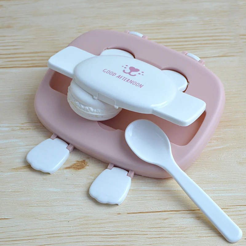 MICCK Cartoon Cute Lunch Box For Kids Leakproof Creative Bento With Spoon BPA Free Brief Food Container Kitchen Store |