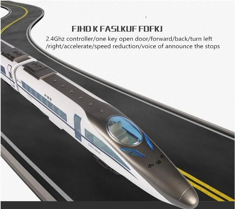 Детский Радиоуправляемый игрушечный подарок скоростной поезд 2 4G 114 см с