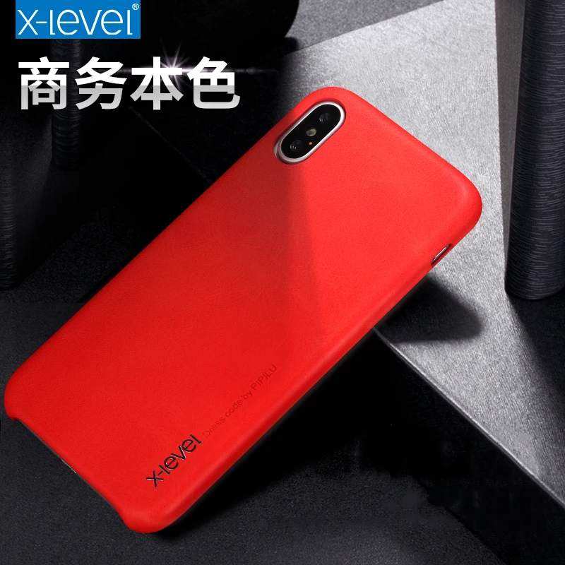 X-level Luxury Vintage Leather Texture Phone Case for Iphone X XR XS MAX 6 6S 7 8 PLUS Simple Slim Thin Back Cover Coque Capas |