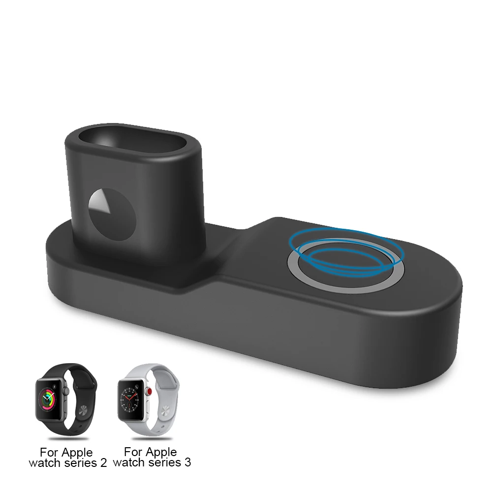 NYFundas Qi Беспроводное зарядное устройство подставка держатель для Apple Watch 2 3 4 Airpods