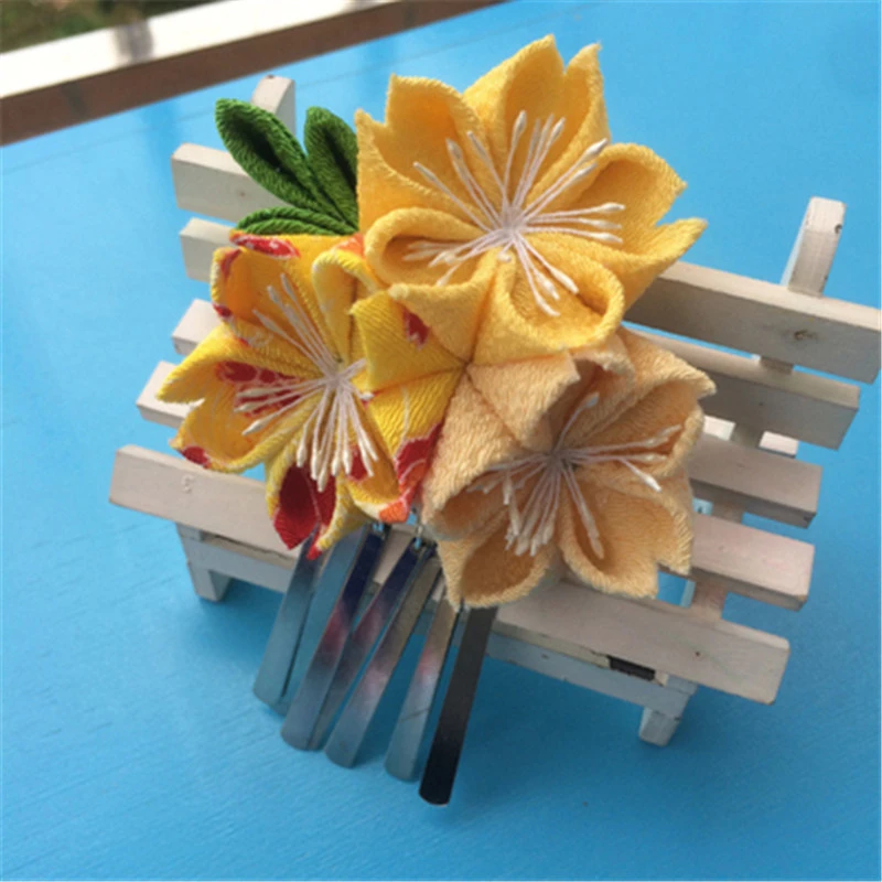 Аксессуары для волос заколки с цветами аксессуары кимоно головные