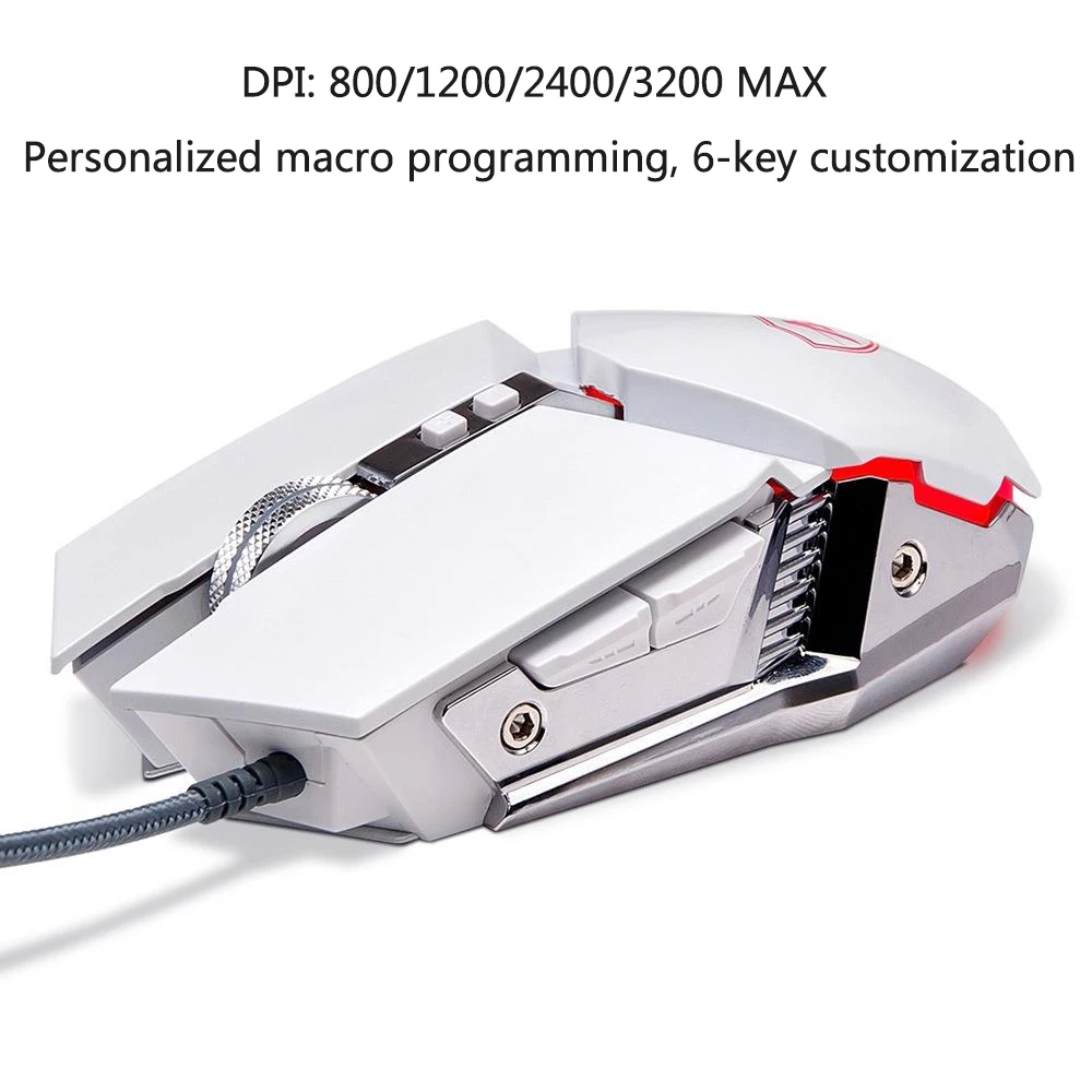 Ajazz 110S Механическая мышь Точек на дюйм Макс 3200 игровая 4 с аккумулятором