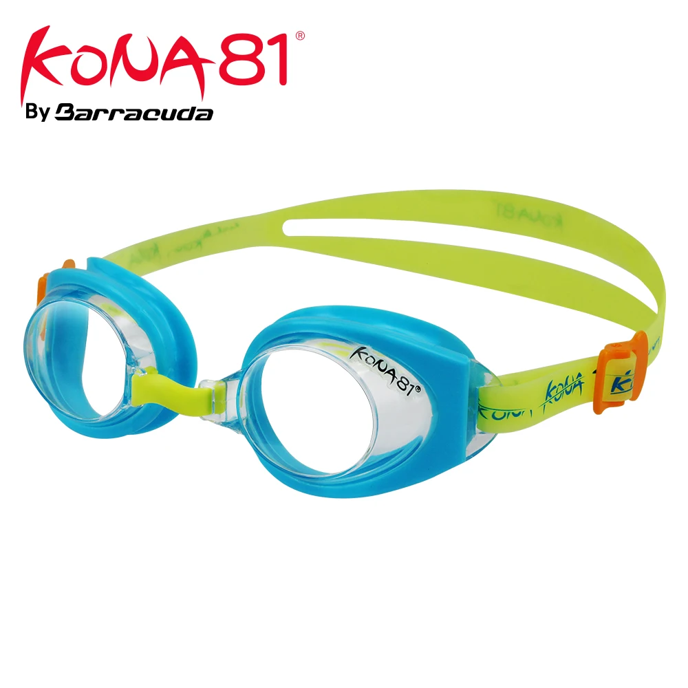 

Barracuda KONA81 Kids Swimming Goggles, UV Protection, Triathlon, Open Water,Anti-Fog, For Ages 6-12 Year-Olds #71255 Clear Blue