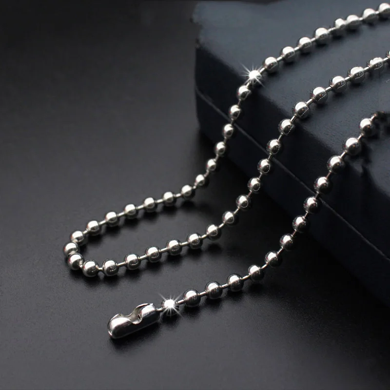 

2.4mm 3.2mm Ball Chain Necklace Beads Chain Stainless Steel Round Beads Necklace Chain Long Jewelry DIY Necklace 45cm 50cm 60cm