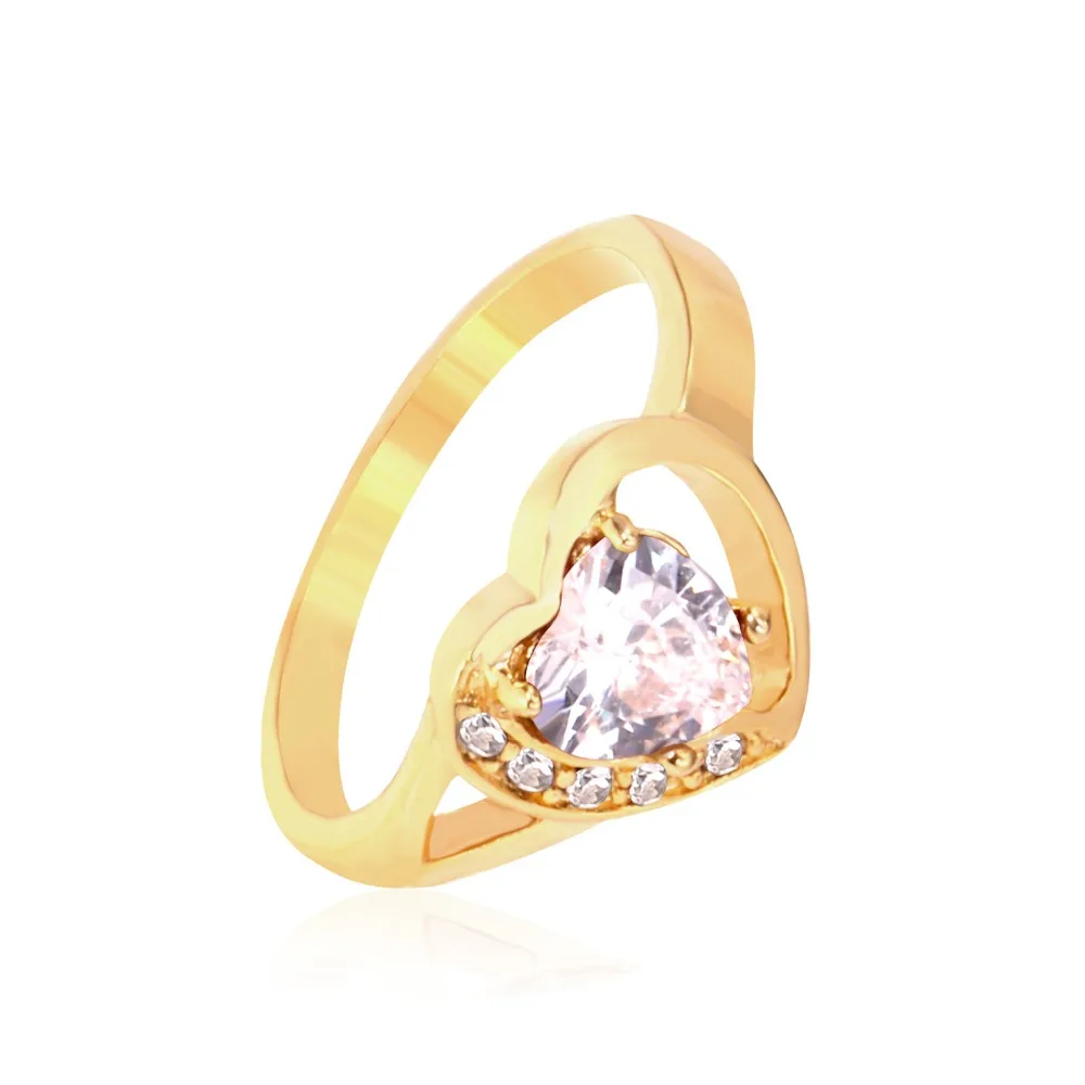 LUXUKISSKIDS Сердце Белые кубические циркониевые кольца для женщин рождественские