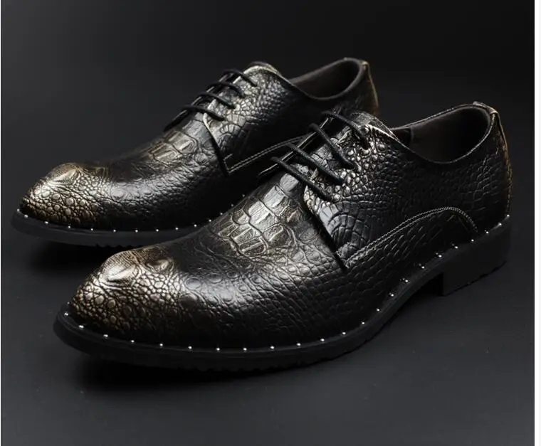 Демисезонные мужские туфли из крокодиловой кожи zapatos hombre Vestir оксфорды мужские туфли на плоской подошве Мужские модельные свадебные туфли