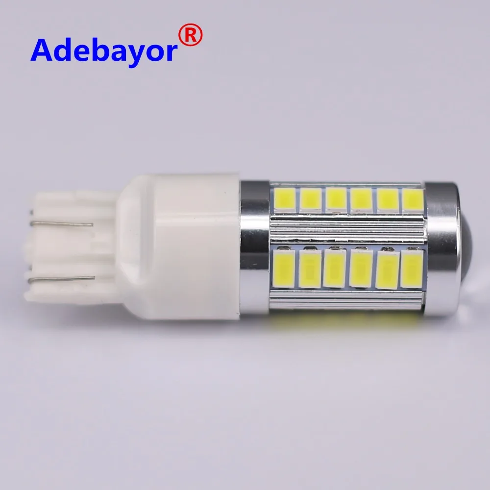 Автомобильные светодиодные лампы T20 7443 7440 W21/5W 33 SMD 5630 5730 задние стоп сигнальные 33SMD