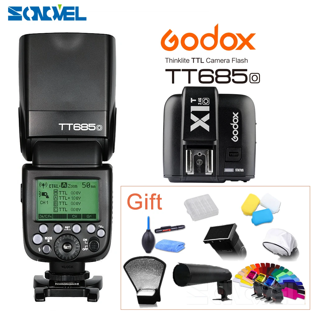 Беспроводная вспышка Godox TT685O TTL 2 4G HSS 1/8000s GN60 для камеры speedlite + фотопередатчик Olympus