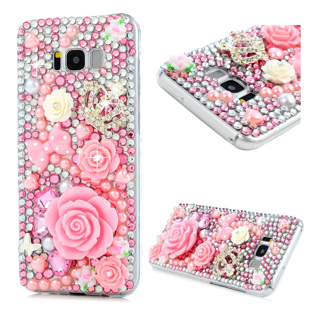 3D ручной работы чехол для телефона с алмазными блестками Кристалл со стразами