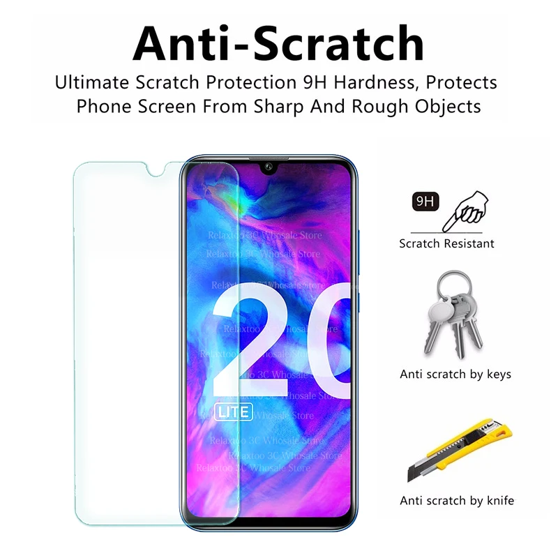2 в 1 Защитное стекло для объектива камеры на honor 20 lite HRY LX1T Защита экрана huawei light