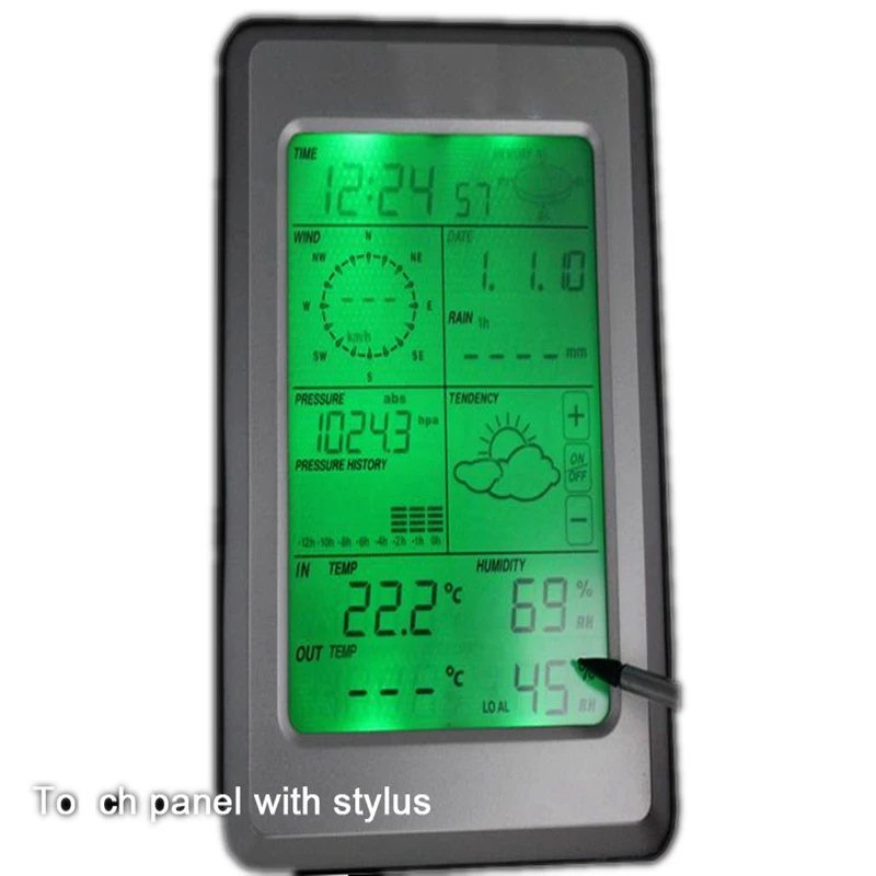 Беспроводная метеостанция с сенсорным ЖК экраном 4 0 термометр гигрометр