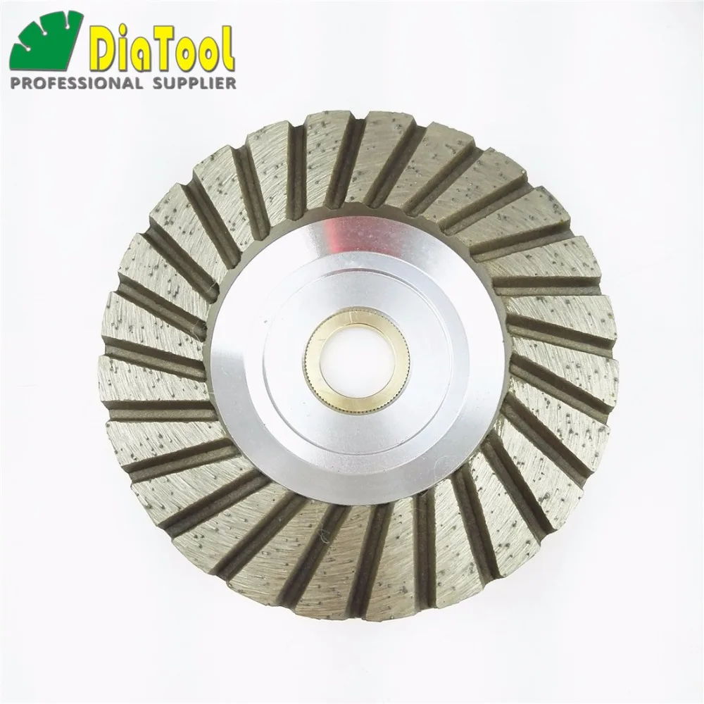 Diatool 4 &quot/100 мм Алмазный Turbo Row шлифовальные Кубок Колеса Алюминий Подставки Грит