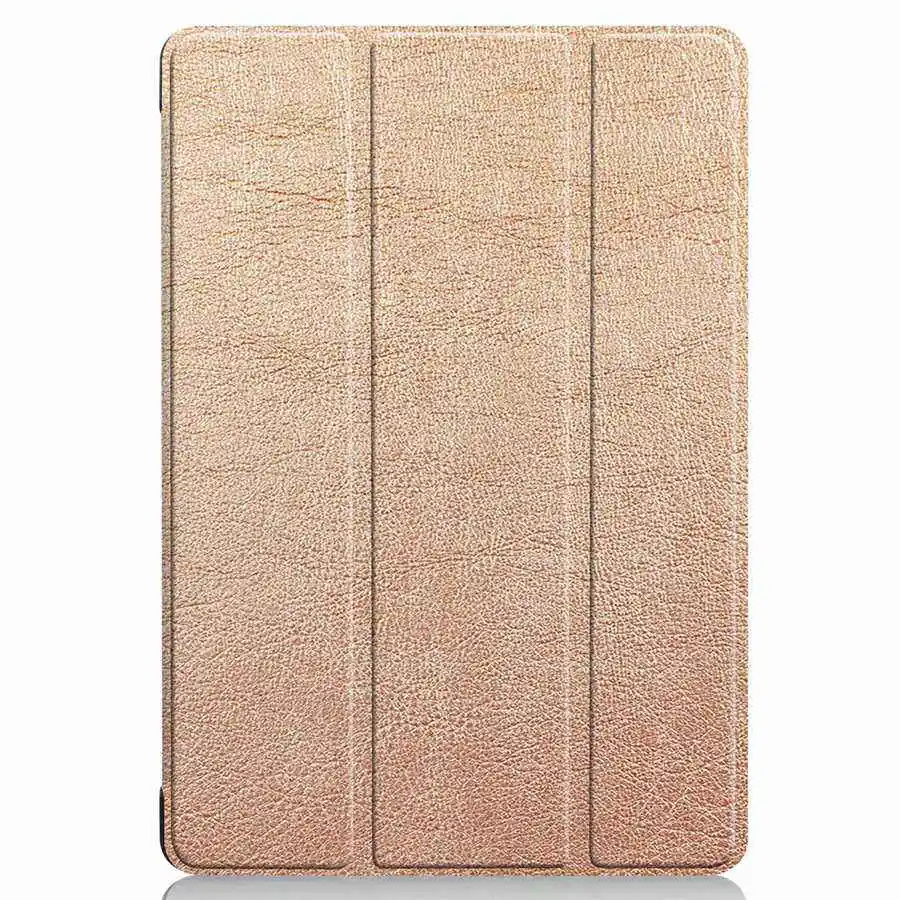 gold Ультратонкий чехол из искусственной кожи для huawei mediapad T5 AGS2-W09/L09/L03/Чехол-подставка для планшета huawei mediapad T5 10 чехол+ ручка с пленкой - Цвет: gold